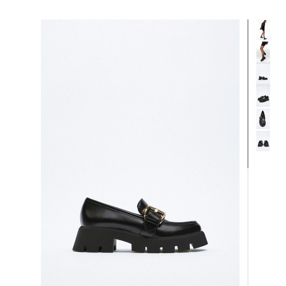 ISO ZARA LUG SOLE BUCKLE LOAFERS